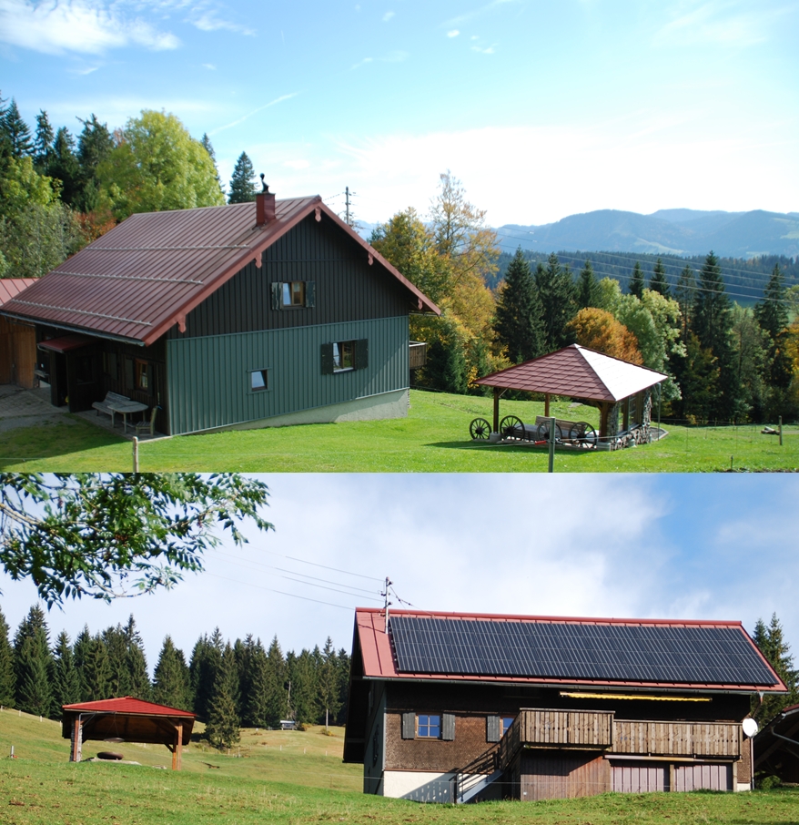 Aufters Alpe und Berglandschaft